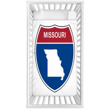 Missouri Interstate Highway Shield Baby Crib Comforter