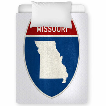 Missouri State Interstate Road Sign Toddler Comforter