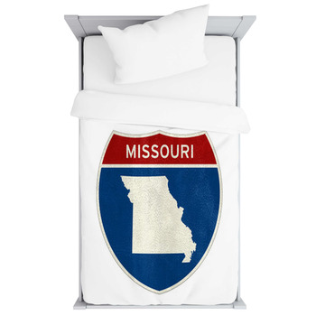 Missouri State Interstate Road Sign Toddler Duvet