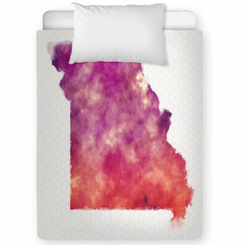 Missouri State Map Shape Watercolor Toddler Comforter