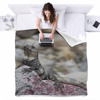 Mistress of Copper Mountain Fleece Bed Blanket