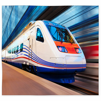 Modern High Speed Train With Custom Size Floor Mat
