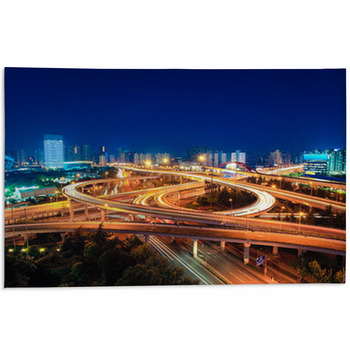 Modern Overpass In Shanghai Area Rug