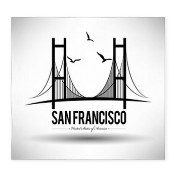Modern San Francisco Type Design Custom Size Floor Mat