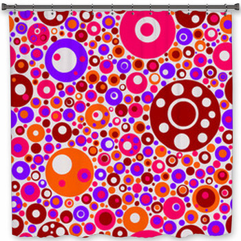 Modern Seamless Polka Dots Shower Curtain
