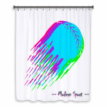 Modern Style Vector Custom Size Shower Curtain