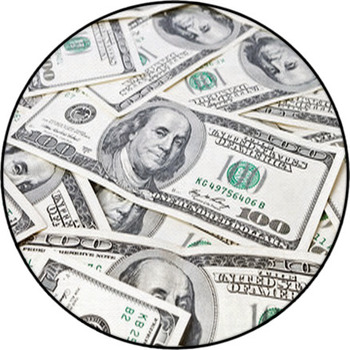 Money Background Round Rug