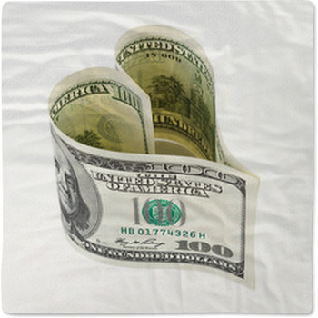 Money Heart Baby Blanket