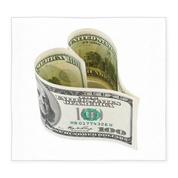 Money Heart Custom Size Floor Mat