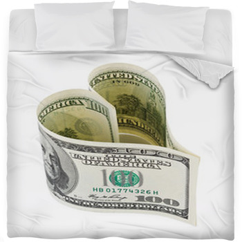 Money Heart Fleece Bed Blanket