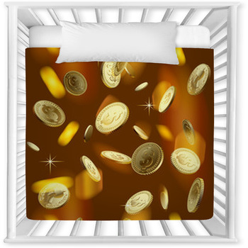 Money Rain Baby Crib Comforter