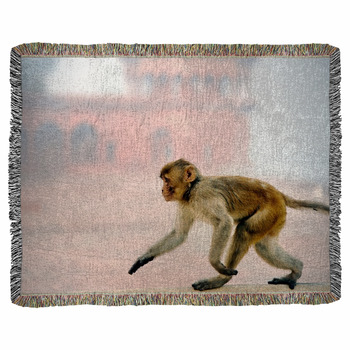 3D Watercolor Monkey Simian Artistic Throw Blanket for Kids Baby Soft Fleece Blanket for Adults Men,Twin 60x80 