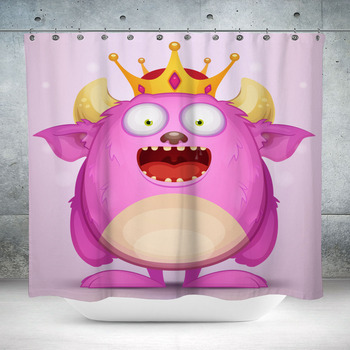 Monster King Custom Size Shower Curtain