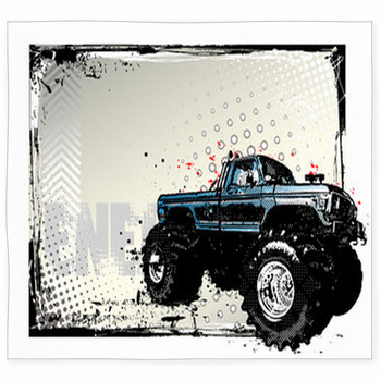 Monster Truck Poster Custom Size Floor Mat
