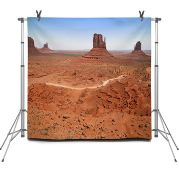 Monument Valley, Desert Canyon In Utah,  Fleece Backdrop