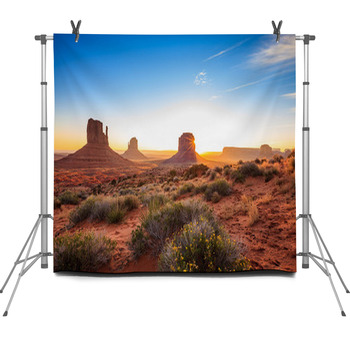 Monument Valley Sunrise, AZ, USA Fleece Backdrop