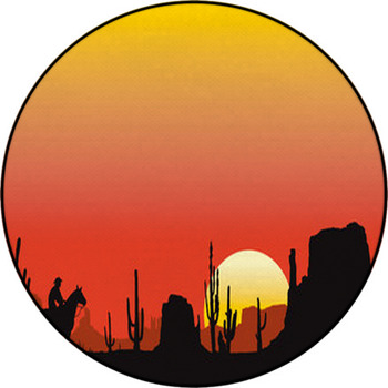 Monument Valley Sunset Landscape Round Rug