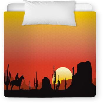 Monument Valley Sunset Landscape Toddler Comforter