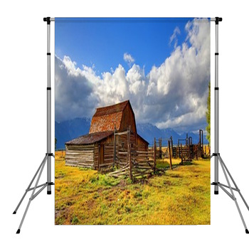 Mormon Row Barn In The Grand Tetons Pole Pocket Backdrop