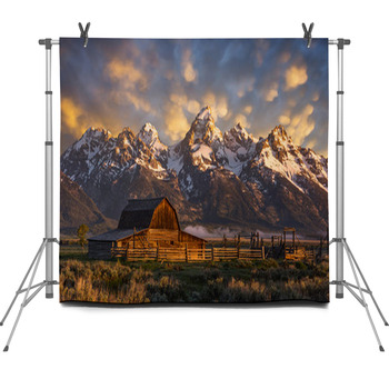 Morning Light Over John Moulton Barn At  Fleece Backdrop
