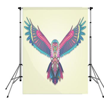 Mosaic Owl Pole Pocket Backdrop