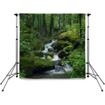 Mossy Waterfall Pole Pocket Backdrop