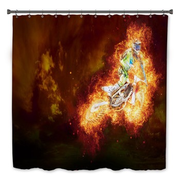 Motocross Bath Decor