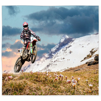 Motocross Primaverile In Ambiente Custom Size Floor Mat