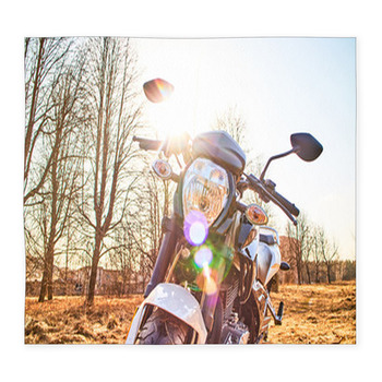 Motorcycle In The Park Custom Size Floor Mat