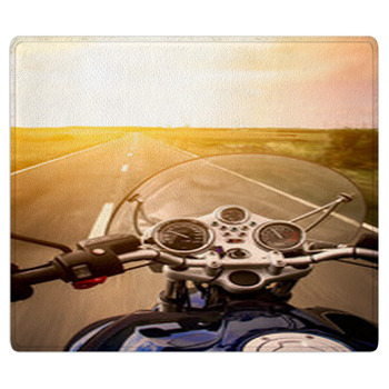 Motorcycle Rider View Area Rug