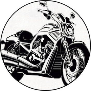 Motorcycle Round Rug