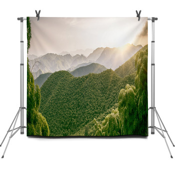 Mountain In South China Fleece Backdrop