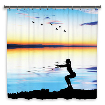 Mujer Haciendo Deporte Shower Curtain