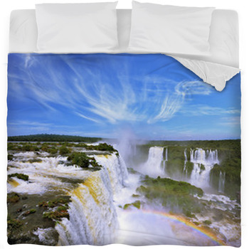 Multi-tiered Cascades Of Water Fleece Bed Blanket
