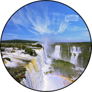 Multi-tiered Cascades Of Water Round Rug