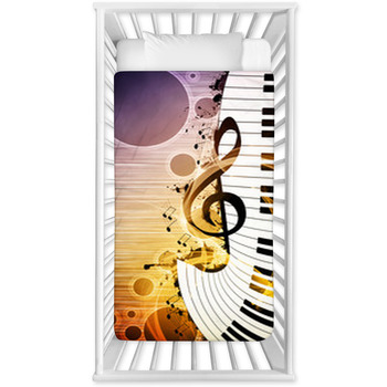 Music Background Baby Crib Comforter