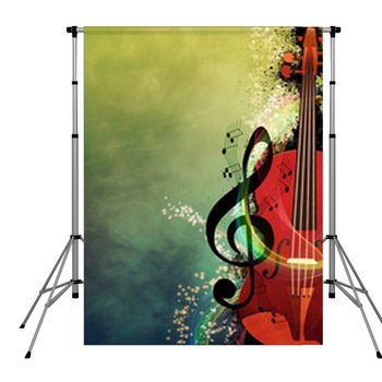 Music Background Pole Pocket Backdrop