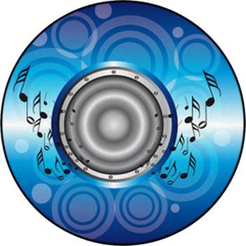 Music Background Round Rug