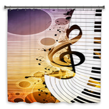 Music Background Shower Curtain