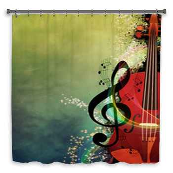 Music Background Shower Curtain