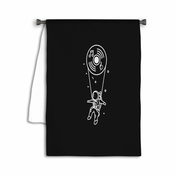 Music Concept Banner Hanging Astronauts Poster Towel