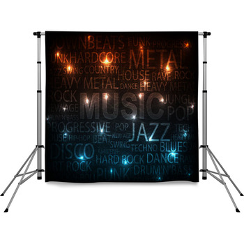 Music Style Pole Pocket Backdrop