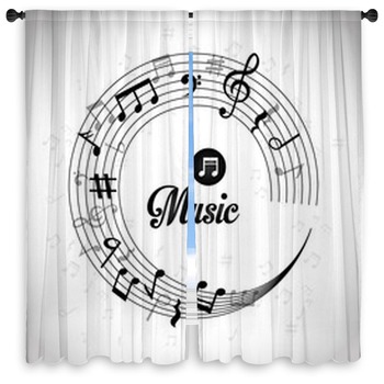 Music Window Curtains