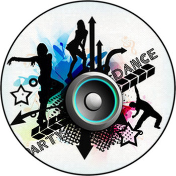Musical Dance Party Background. Flyer Or Round Rug