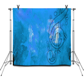 Musical Notes Background Fleece Backdrop