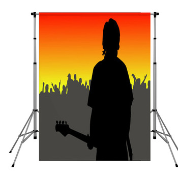 Musician Appears On Stage Pole Pocket Backdrop