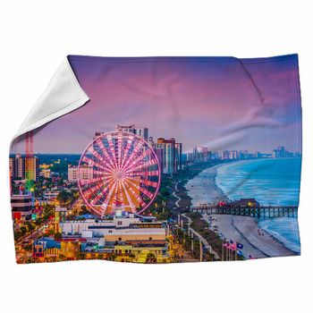 Myrtle Beach South Carolina Usa Skyline Fleece Blanket