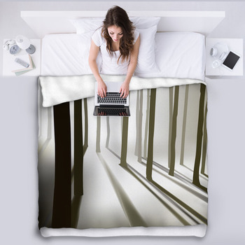Mysterious Forest Fleece Blanket