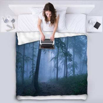 Mysterious Forest Fleece Blanket