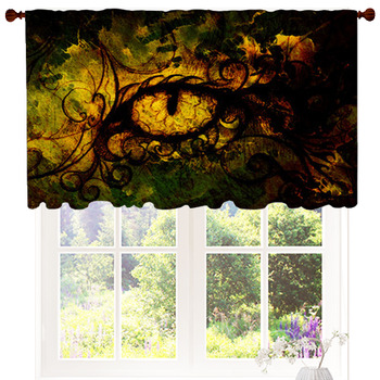 Mystic Eye And Beautiful Ornamental Custom Size Valance